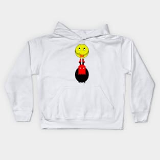 Pacman chasing red ghost Kids Hoodie